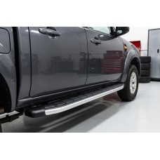Боковые Подножки Fullmond (2 шт, алюминий) для Mazda BT-50 2007-2012 гг