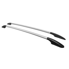 Рейлінги OmsaLine Solid (2 шт, сірі) для Kia Soul I 2008-2013 рр