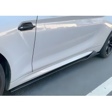 Накладки на пороги CS-Style (ABS) для BMW 2 серия F22/F23 2014-2021 гг