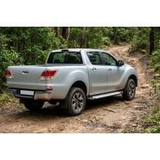 Бокові пороги X5-тип (2 шт, алюм) для Mazda BT-50 2012- рр