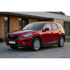 Бокові пороги Allmond Black (2 шт., Алюміній) для Mazda CX-5 2012-2017 рр