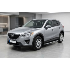 Бокові пороги Tayga Grey (2 шт., алюміній) для Mazda CX-5 2012-2017 рр