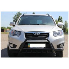 Кенгурятник WT003 Черный (Нержавеющая сталь) для Hyundai Santa Fe 2 2006-2012 гг