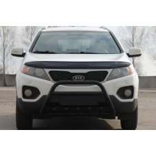 Кенгурятник WT003 Черный (Нержавеющая сталь) для Kia Sorento II XM 2009-2014 гг