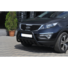 Кенгурятник WT003 Black (нерж.) для Kia Sportage 2010-2015 рр