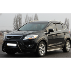 Кенгурятник WT003 Черный (Нержавеющая сталь) для Ford Kuga 2008-2013 гг