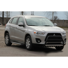 Кенгурятник WT003 Black (нерж.) для Mitsubishi ASX 2010-2023 рр