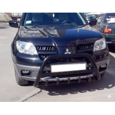 Кенгурятник WT004 Black (нерж.) для Mitsubishi Outlander 2001-2006 рр