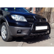 Кенгурятник WT004 Черный (Нержавейка) для Mitsubishi Outlander 2001-2006 гг