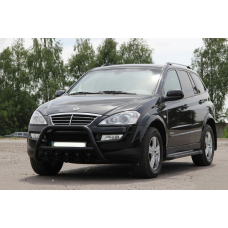 Кенгурятник WT003 Black (нерж) для SsangYong Kyron 2005-2014 рр