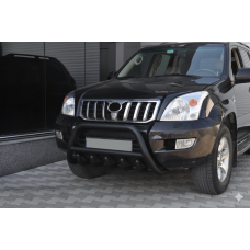 Кенгурятник низький WT003 Black (нерж) для Toyota Land Cruiser Prado 120 2002-2009 рр