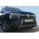 Кенгурятник без надписи WT003 Черный (нерж.) для Renault Duster 2008-2017 гг