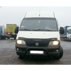 Кенгурятник WT003 Black (нерж.) для Fiat Ducato 1995-2006 рр