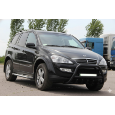 Кенгурятник WT003 Black (нерж) для SsangYong Action 2005-2018 рр