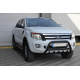Передняя защита WT003 Черная (Нержавейка) для Ford Ranger 2011-2022 гг