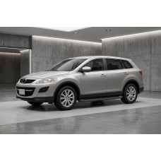 Бокові пороги Allmond Black (2 шт., Алюміній) для Mazda CX-9 2007-2016 рр