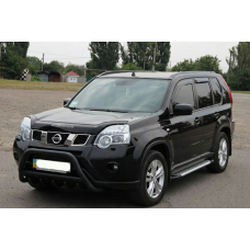 Передній захист WT003 Black (нерж) для Nissan X-trail T31 2007-2014 рр
