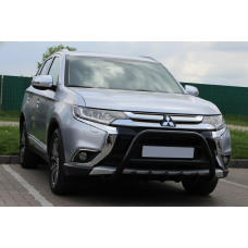 Кенгурятник WT003 Black (нерж.) для Mitsubishi Outlander 2012-2021 рр