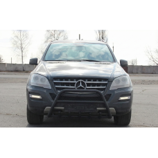 Кенгурятник WT003 Черный (Нержавеющая сталь) для Mercedes ML W164 2005-2011 гг