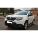 Кенгурятник с надписью WT004 Черный (нержавейка) для Renault Duster 2018-2024 гг