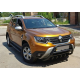 Кенгурятник без надписи WT003 Черный (нерж.) для Dacia Duster 2018-2024 гг