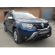 Кенгурятник без надписи WT003 Черный (нерж.) для Dacia Duster 2018-2024 гг