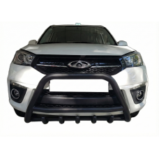 Кенгурятник WT003 Черный Нержавейка для Chery Tiggo 3 2005- гг