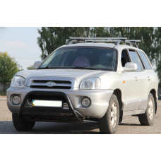 Кенгурятник WT004 Черный (Нержавейка) для Hyundai Santa Fe 1 2000-2006 гг