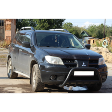 Кенгурятник WT003 Black (нерж) для Mitsubishi Outlander 2001-2006 рр