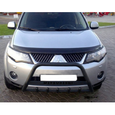 Кенгурятник WT004 Black (нерж) для Mitsubishi Outlander 2006-2012 рр