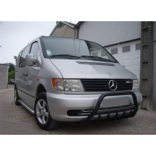 Кенгурятник WT003 Черный (Нержавеющая сталь) для Mercedes Vito W638 1996-2003 гг