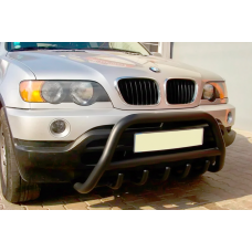 Кенгурятник WT003 Black (нерж) для BMW X5 E53 1999-2006 рр