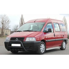 Кенгурятник WT003 Black (нерж) для Citroen Jumpy 1996-2007 рр