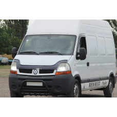 Передня дуга WT003 Black (нерж.) для Renault Master 1998-2010 рр