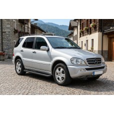 Бокові пороги Allmond Black (2 шт., Алюміній) для Mercedes ML W163 1997-2005 рр