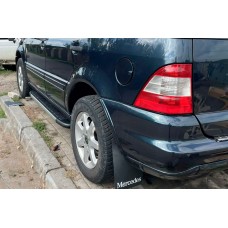 Бокові пороги Duru (2 шт., Алюміній) для Mercedes ML W163 1997-2005 рр