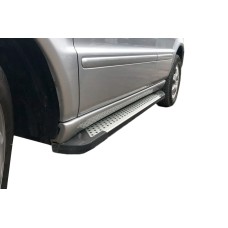 Бокові пороги Allmond Grey (2 шт., алюміній) для Mercedes ML W163 1997-2005 рр