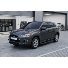 Бокові пороги Allmond Black (2 шт., Алюміній) для Mitsubishi ASX 2010-2023 рр