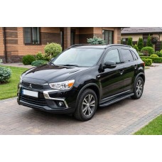 Боковые пороги Bosphorus Black (2 шт., алюминий) для Mitsubishi ASX 2010-2023 гг