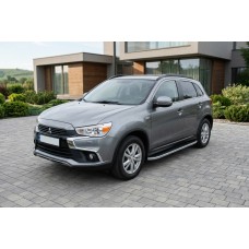 Боковые Подножки Tayga Grey (2 шт., Алюминий) для Mitsubishi ASX 2010-2023 гг