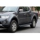 Боковые Подножки Allmond Black (2 шт., Алюминий) для Mitsubishi L200 2006-2015 гг