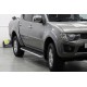 Боковые Подножки Maydos V1 (2 шт., Алюминий и Нержавейка) для Mitsubishi L200 2006-2015 гг