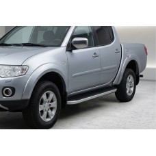 Боковые Подножки Tayga Grey (2 шт., Алюминий) для Mitsubishi L200 2006-2015 гг