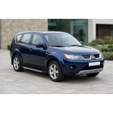 Бокові пороги Duru (2 шт., Алюміній) для Mitsubishi Outlander 2006-2012 рр