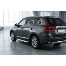 Боковые Подножки Allmond Grey (2 шт., Алюминий) для Mitsubishi Outlander 2012-2021 гг