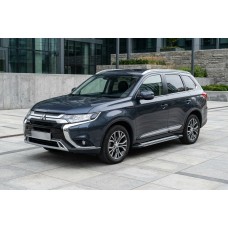 Бокові пороги Rainbow (2 шт., Алюміній) для Mitsubishi Outlander 2012-2021 рр