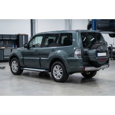 Бокові пороги X5-тип (2 шт, алюм.) для Mitsubishi Pajero Wagon IV 2006-2021 рр