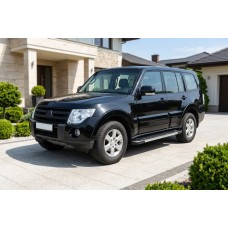 Бокові пороги RedLine V1 (2 шт., Алюміній) для Mitsubishi Pajero Wagon IV 2006-2021 рр