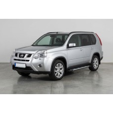 Бокові пороги Sunrise (2 шт., Алюміній) для Nissan X-trail T31 2007-2014 рр