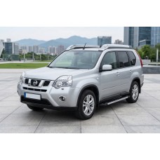 Бокові пороги RedLine V1 (2 шт., Алюміній) для Nissan X-trail T31 2007-2014 рр